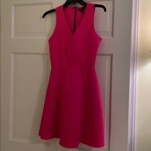 Pink v neck scuba dress size small